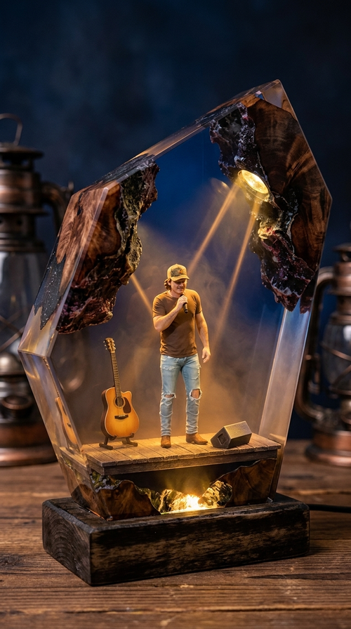 Morgan Wallen Resin Lamp